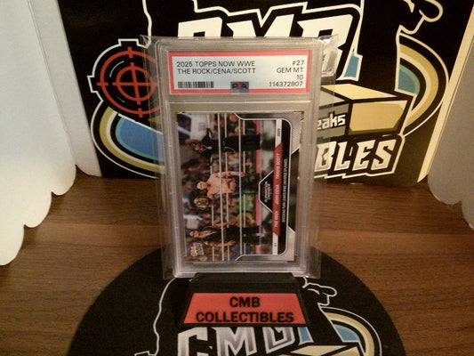 2025 Topps Now WWE The Rock/Cena/Scott #27 PSA 10