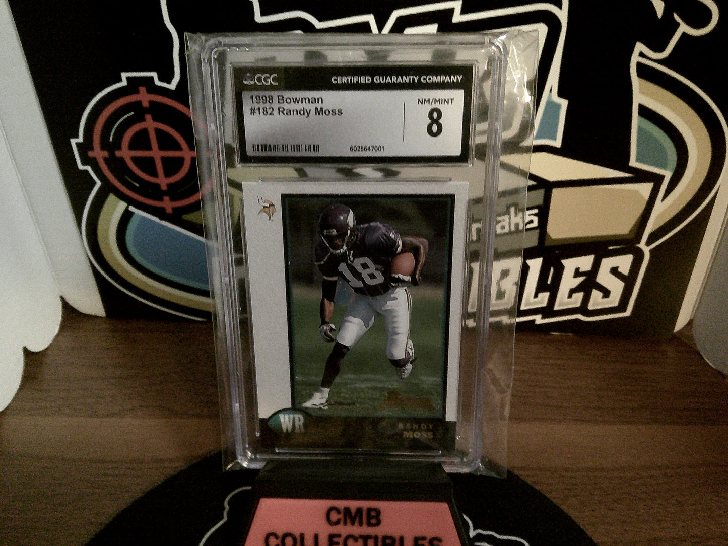 1998 Bowman #182 Randy Moss CGC 8