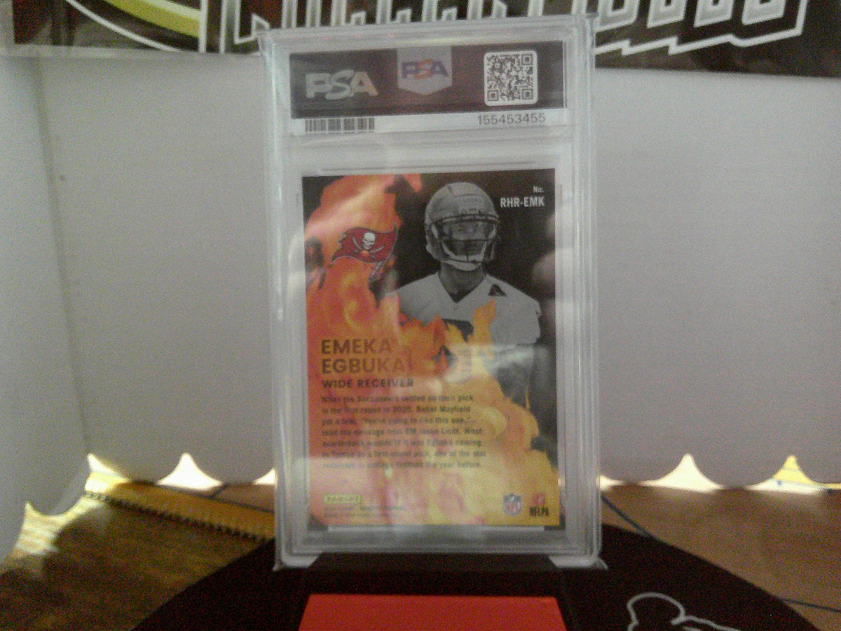 2025 DONRUSS EMEKA EGBUKA RED HOT ROOKIES PSA 10