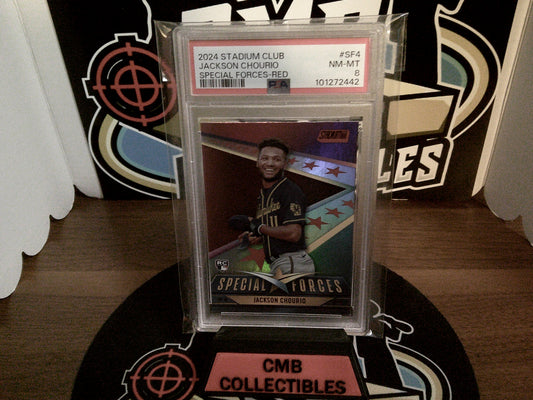 2024 Stadium Club Jackson Chourio Special Forces-Red #SF4 PSA 8