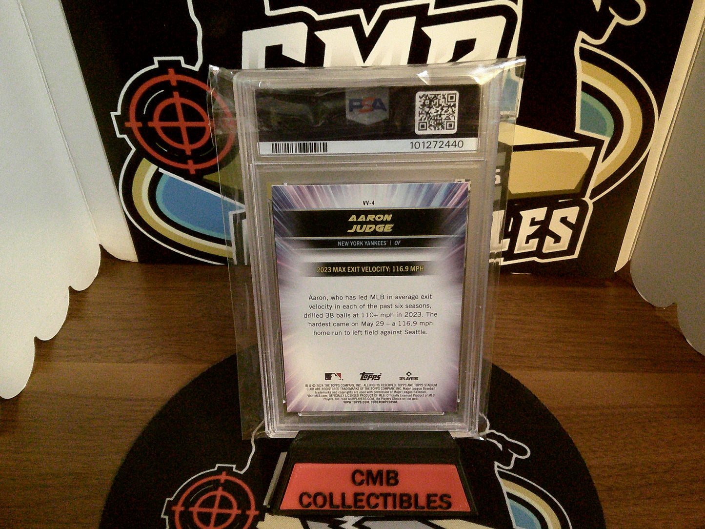 2024 Stadium Club Aaron Judge Virtuosos of Velocity #VV4 PSA 9