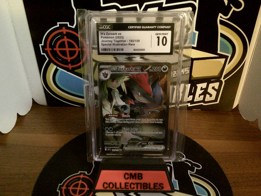N's Zoroark ex Pokemon (2025) Journey Together - 185/159 Special Illustration Rare CGC 10