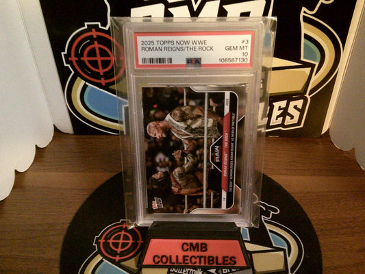2025 Topps Now WWE Roman Reigns/The Rock #3 PSA 10