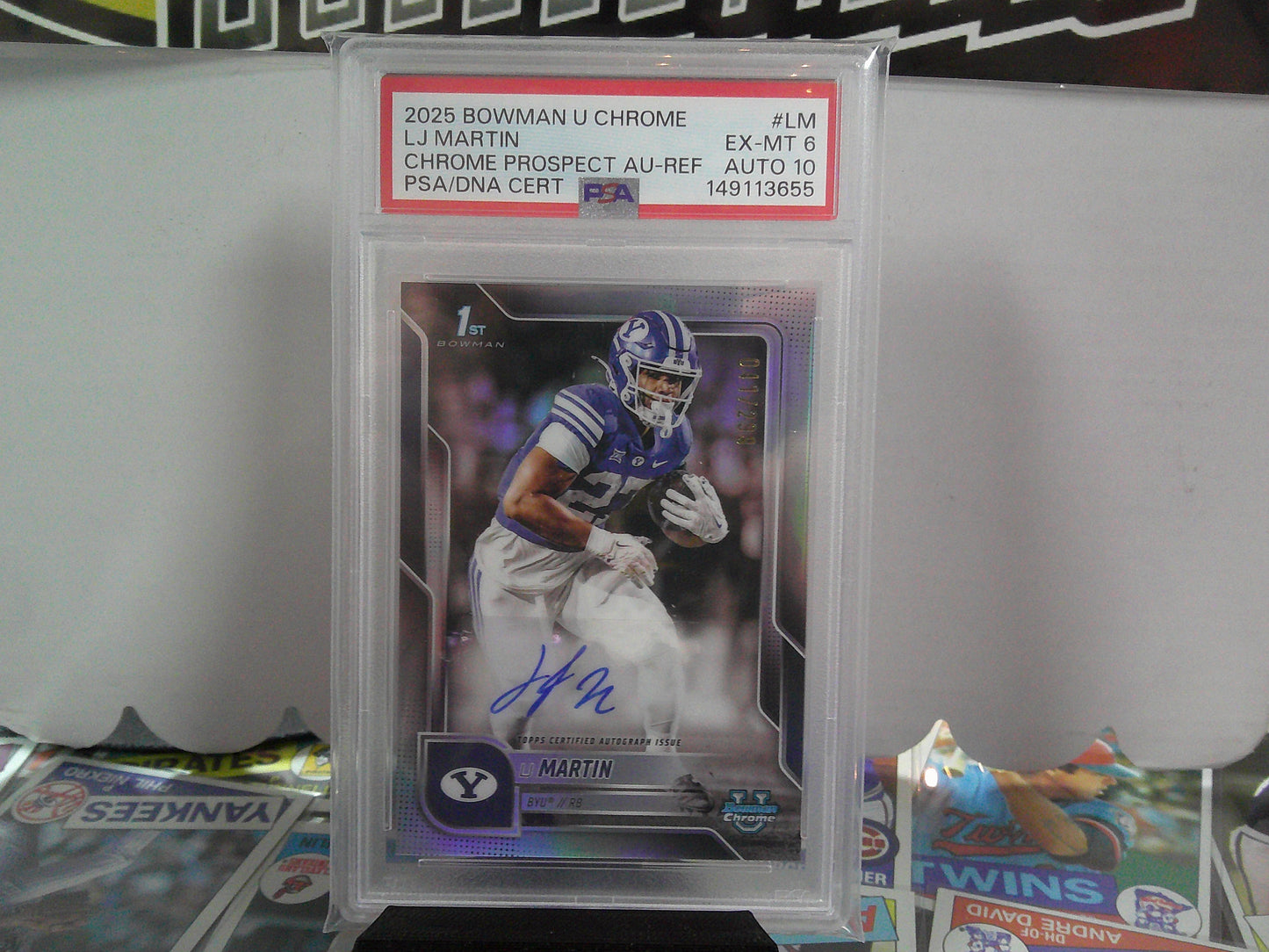 2025 BOWMAN LJ MARTIN CHROME 041/299 PSA CERTIFIED AUTO10