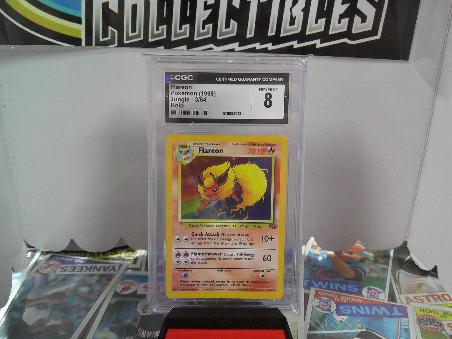 1999 POKEMON FLAREON JUNGLE 3/64 CGC8