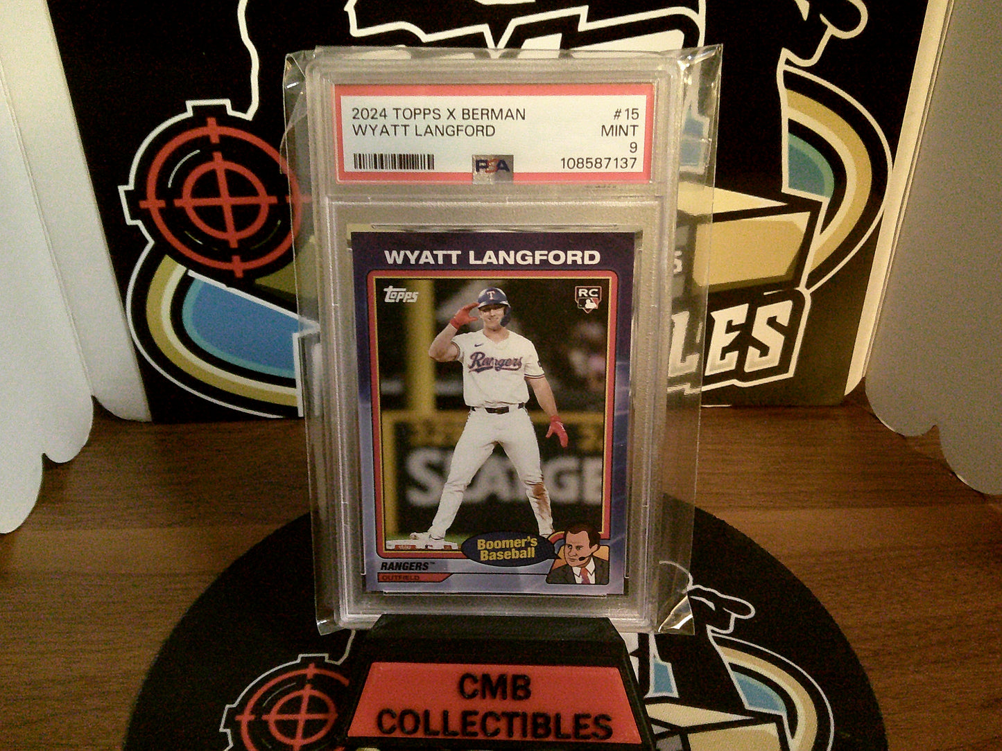 2024 Topps X Berman Wyatt Langford #15 PSA 9