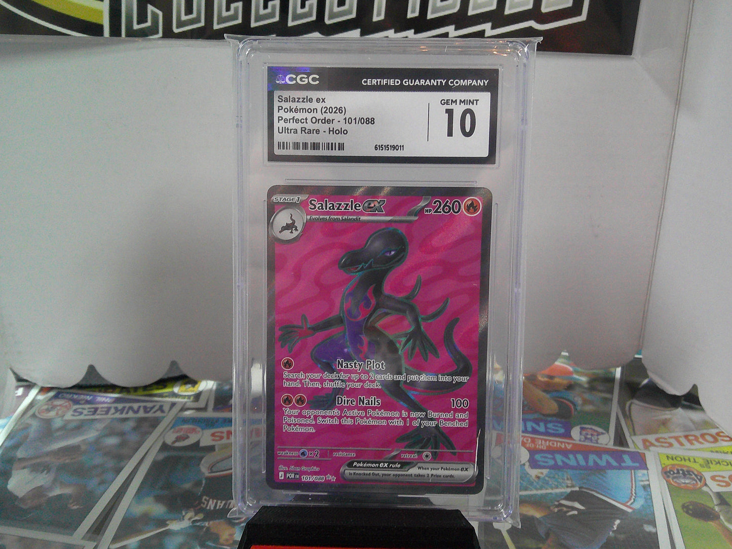 2026 POKEMON SALAZZLE EX POR 101/088 CGC10