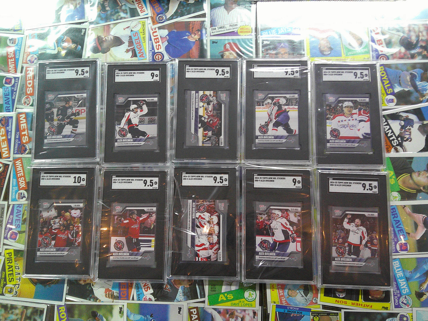 2024-25 Topps Now NHL Stickers GR8-1-10 Alex Ovechkin SGC 9-10