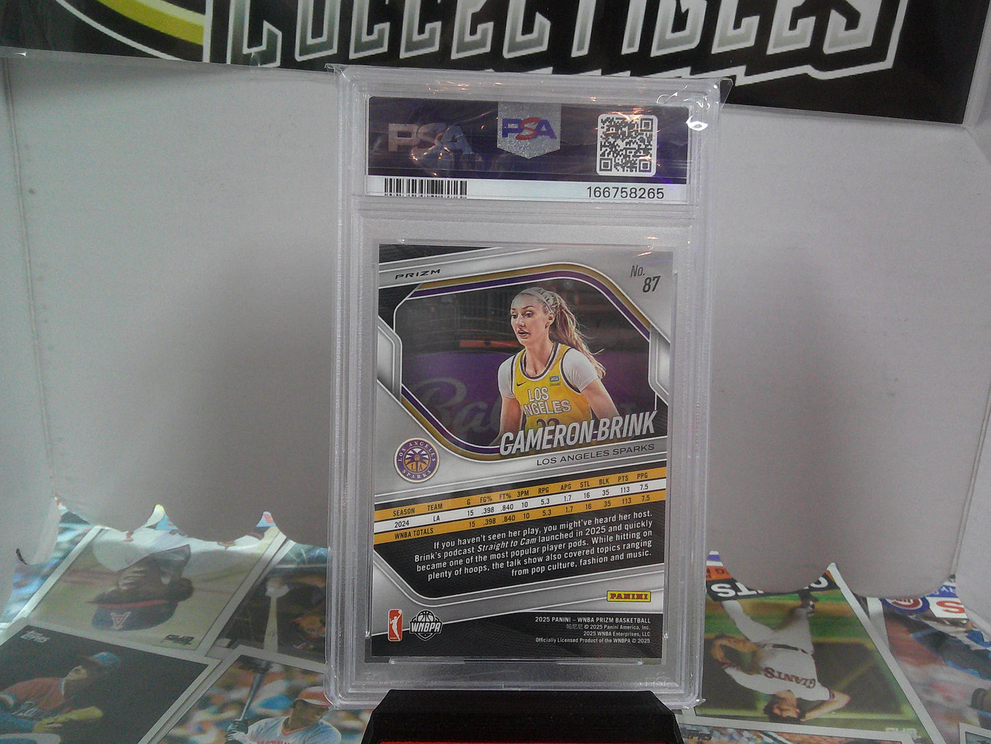 2025 PRIZM WNBA CAMERON BRINK #87 PSA10