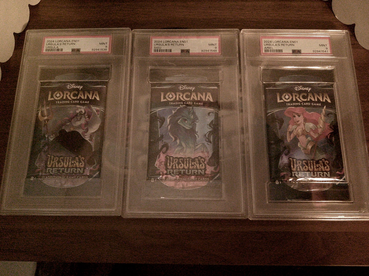 2024 Lorcana EN01 Ursula's Return Set of 3 PSA 9