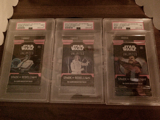 2024 Star Wars: Unlimited EN Spark of Rebellion Set of 3 PSA 9-7