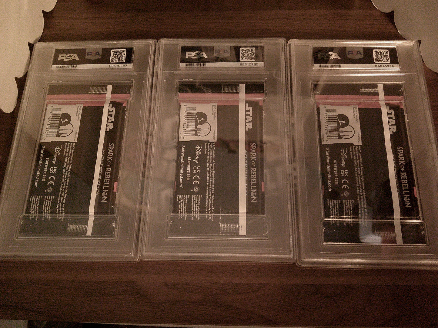 2024 Star Wars: Unlimited EN Spark of Rebellion Set of 3 PSA 9-7