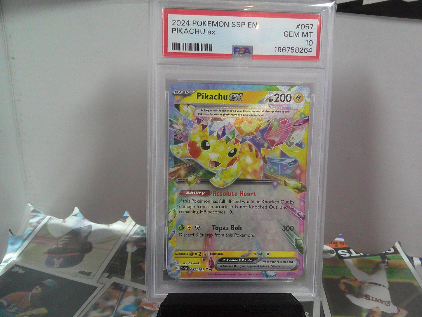 2024 POKEMON PIKACHU EX SSP 057/191 PSA10