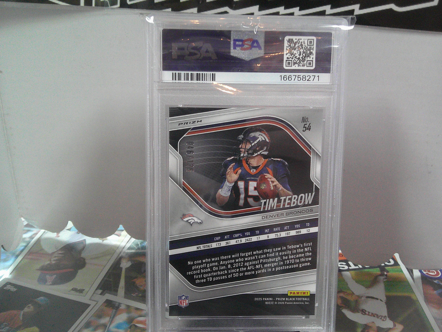 2025 PRISM BLACK TIM TEBOW PSA10
