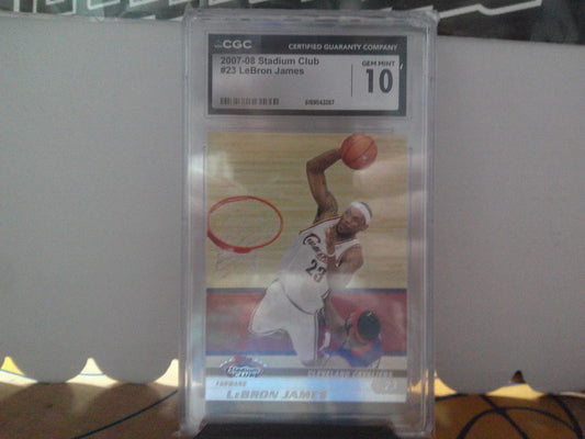 2007-08 STADIUM CLUB LEBRON JAMES CGC 10