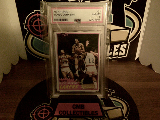 1981 Topps Magic Johnson #21 PSA 8