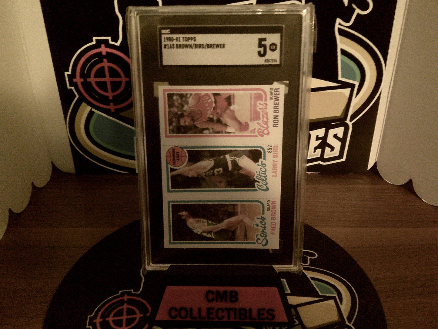 1980-81 Topps #165 Brown/Bird/Brewer SGC 5