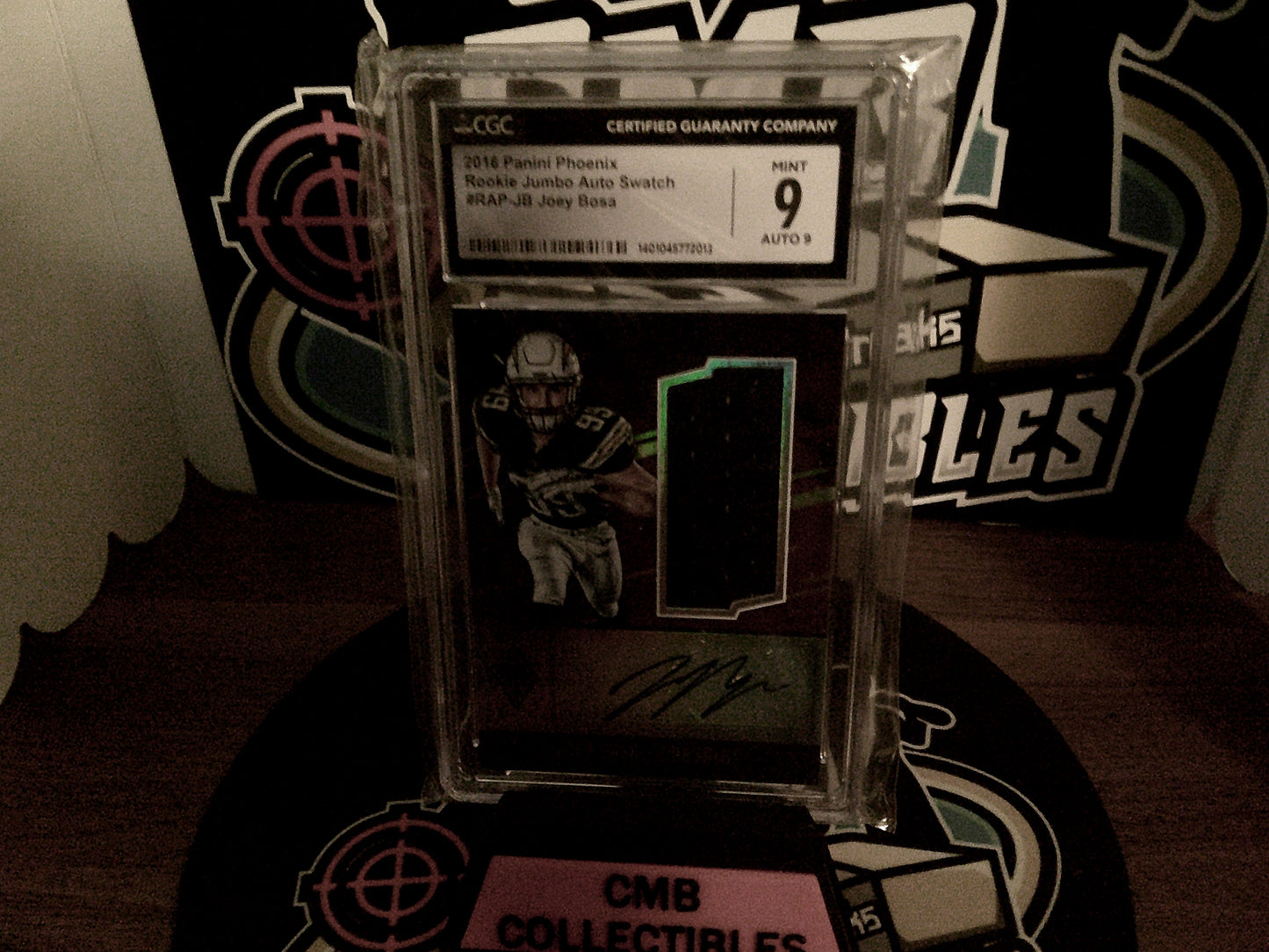 2016 Panini Phoenix Rookie Jumbo Auto Swatch #RAP-JB Joey Bosa Auto 9 CGC 9
