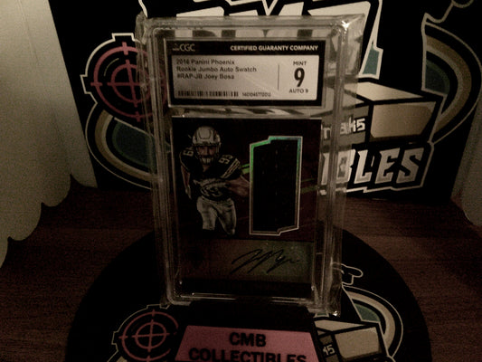 2016 Panini Phoenix Rookie Jumbo Auto Swatch #RAP-JB Joey Bosa Auto 9 CGC 9