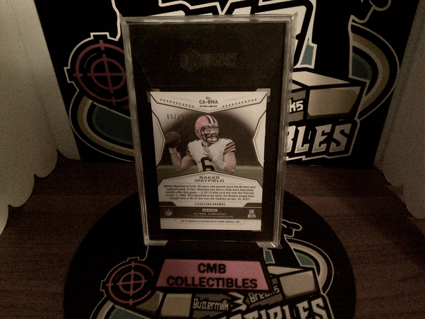 2021 Panini Playoff CA-BMA Baker Mayfield Call to Arms Autographed 5/25 Auto 10 SGC 9