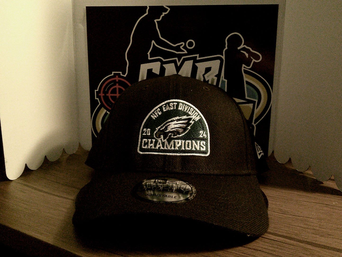 Philadelphia Eagles New Era 2024 NFC East Division Champions 9FORTY Adjustable Hat-Black