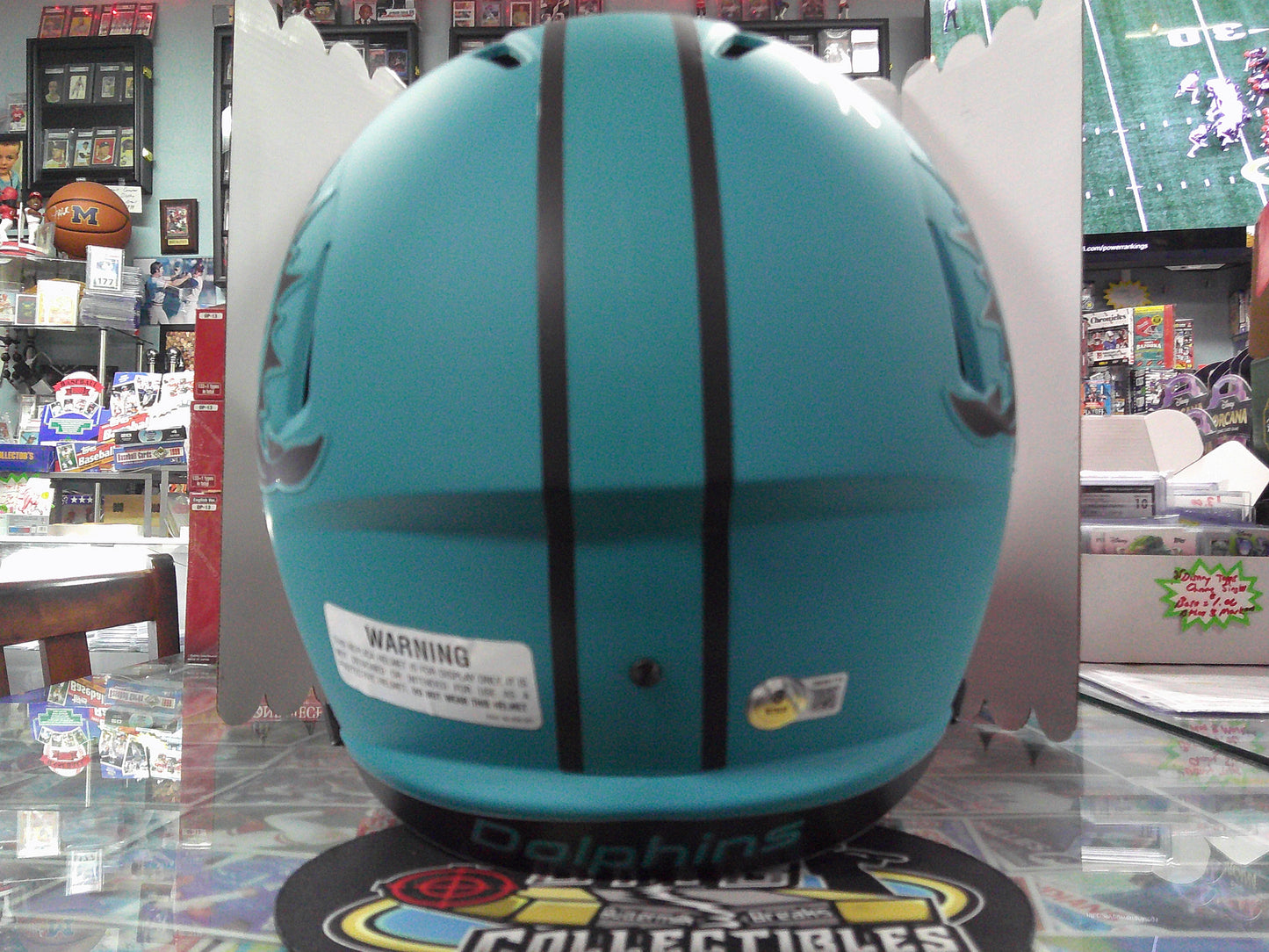 Ricky Williams Signed Miami Dolphins Rave Full-Size Replica Football Helmet Beckett COA