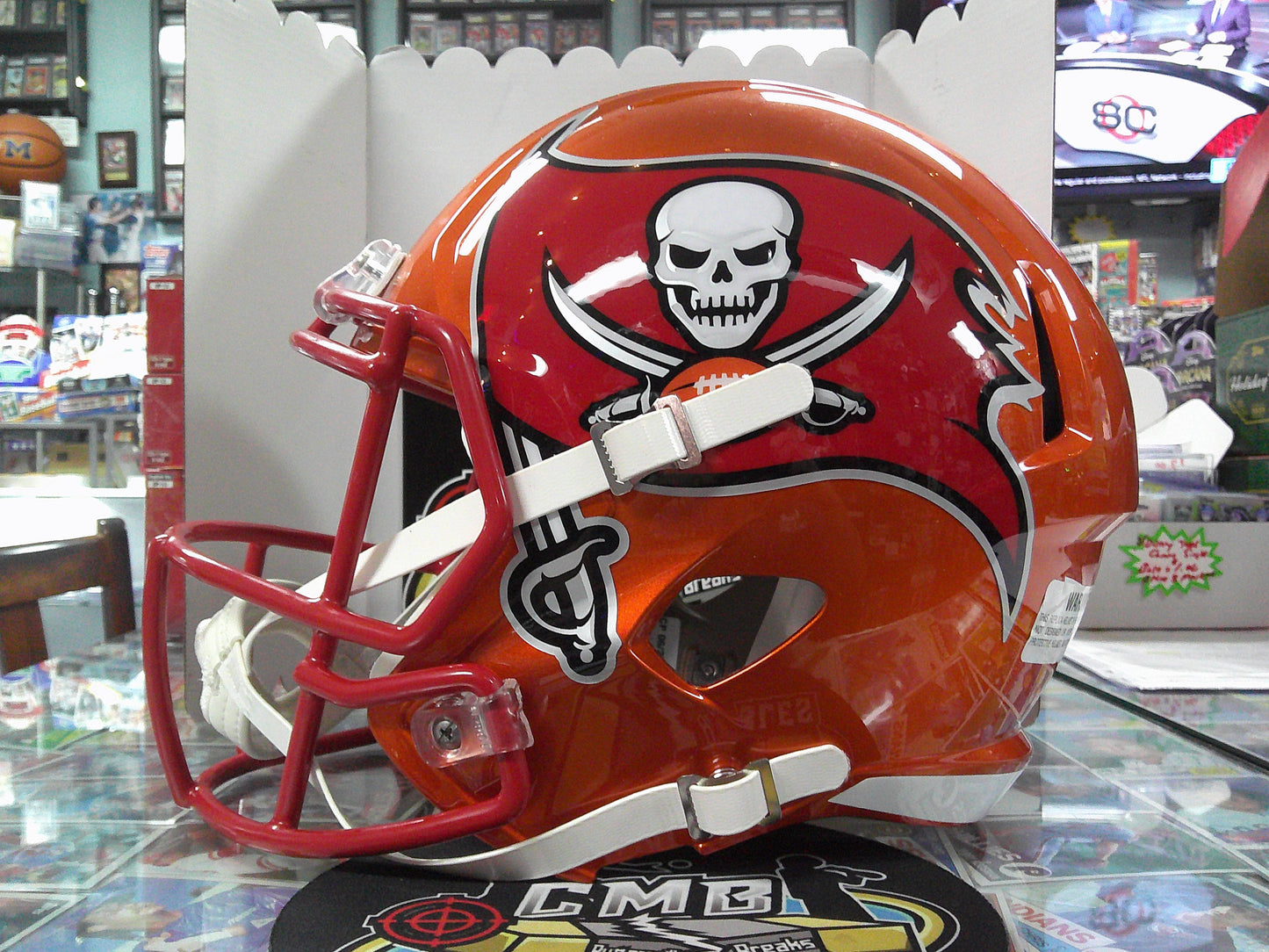 Warran Sapp Signed HOF 13 Inscription Tampa Bay Buccaneers Flash Speed Full-Size Replica Football Helmet Beckett COA