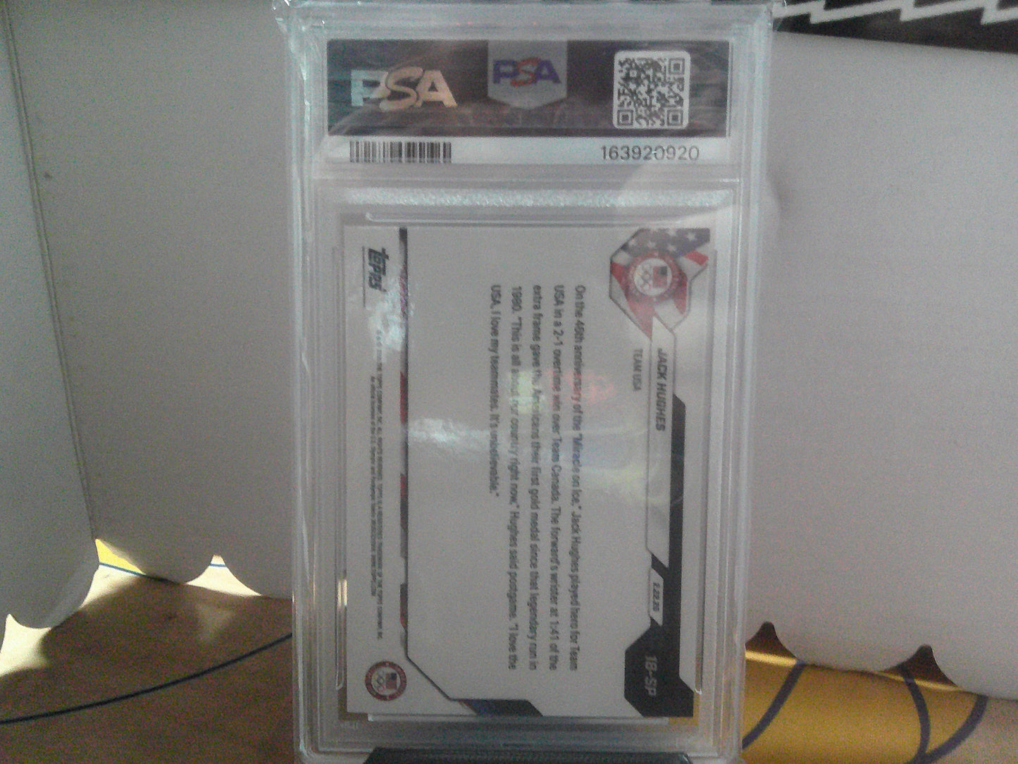 2026 TOPPS NOW OLYMPICS SHORT PRINT JACK HUGHES PSA 9