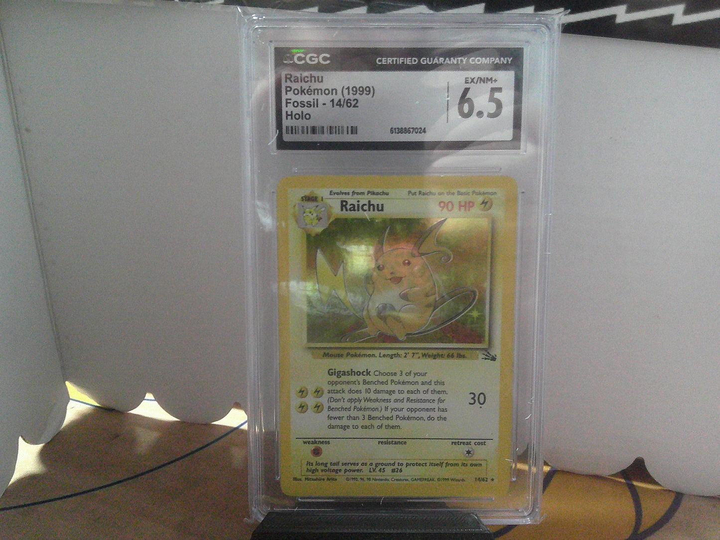 FOSSIL RAICHU CGC 6.5