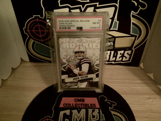 2018 Leaf Special Release Josh Allen Prized Rookie #9 PSA 8