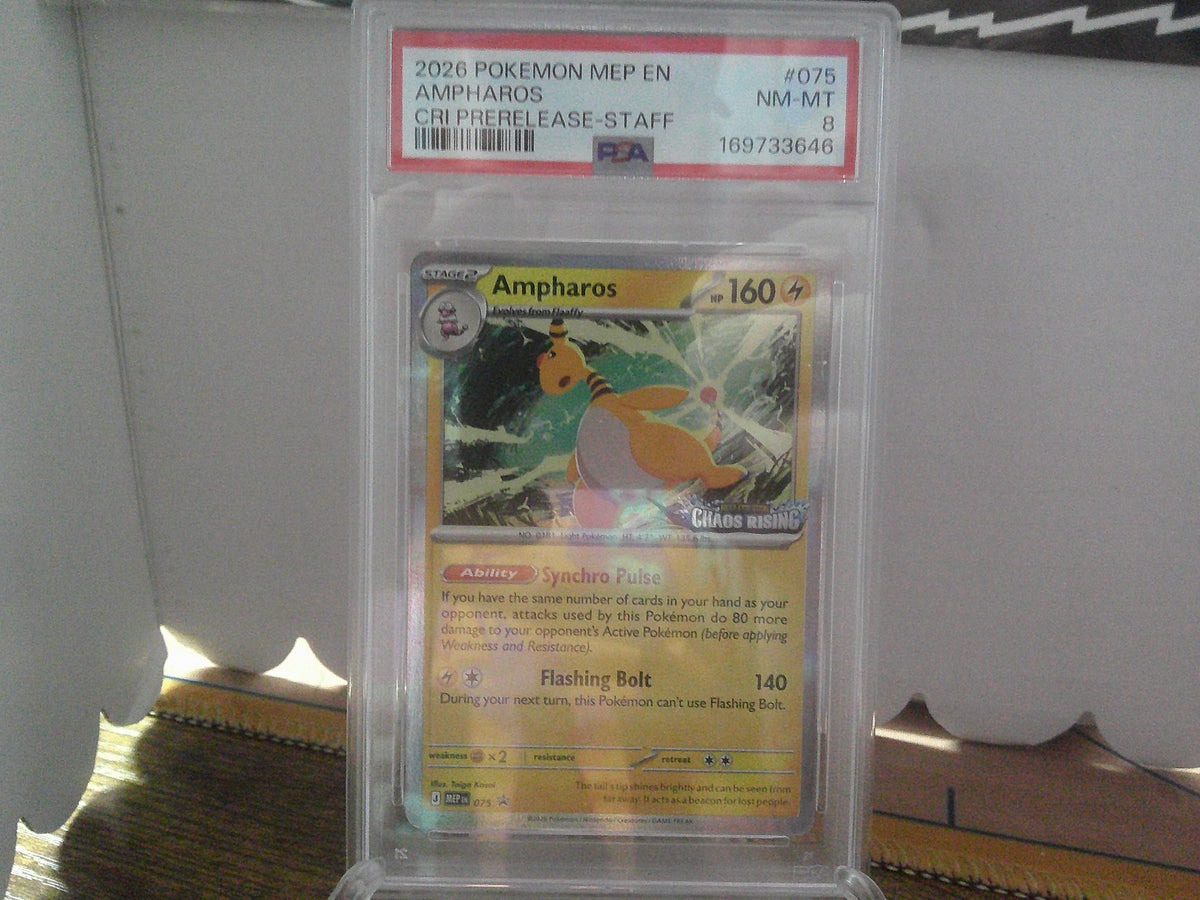 PSA 8 AMOHAROS STAFF STAMPED CARD CHAOS RISING