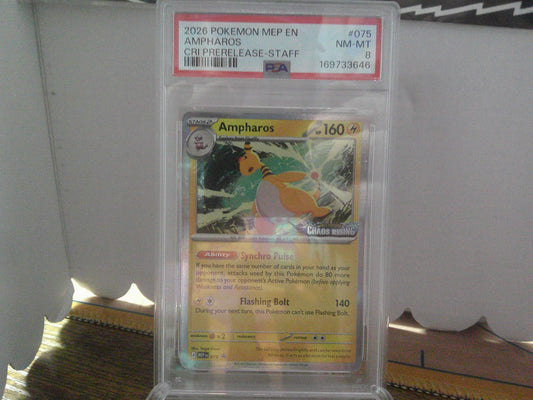 PSA 8 AMOHAROS STAFF STAMPED CARD CHAOS RISING