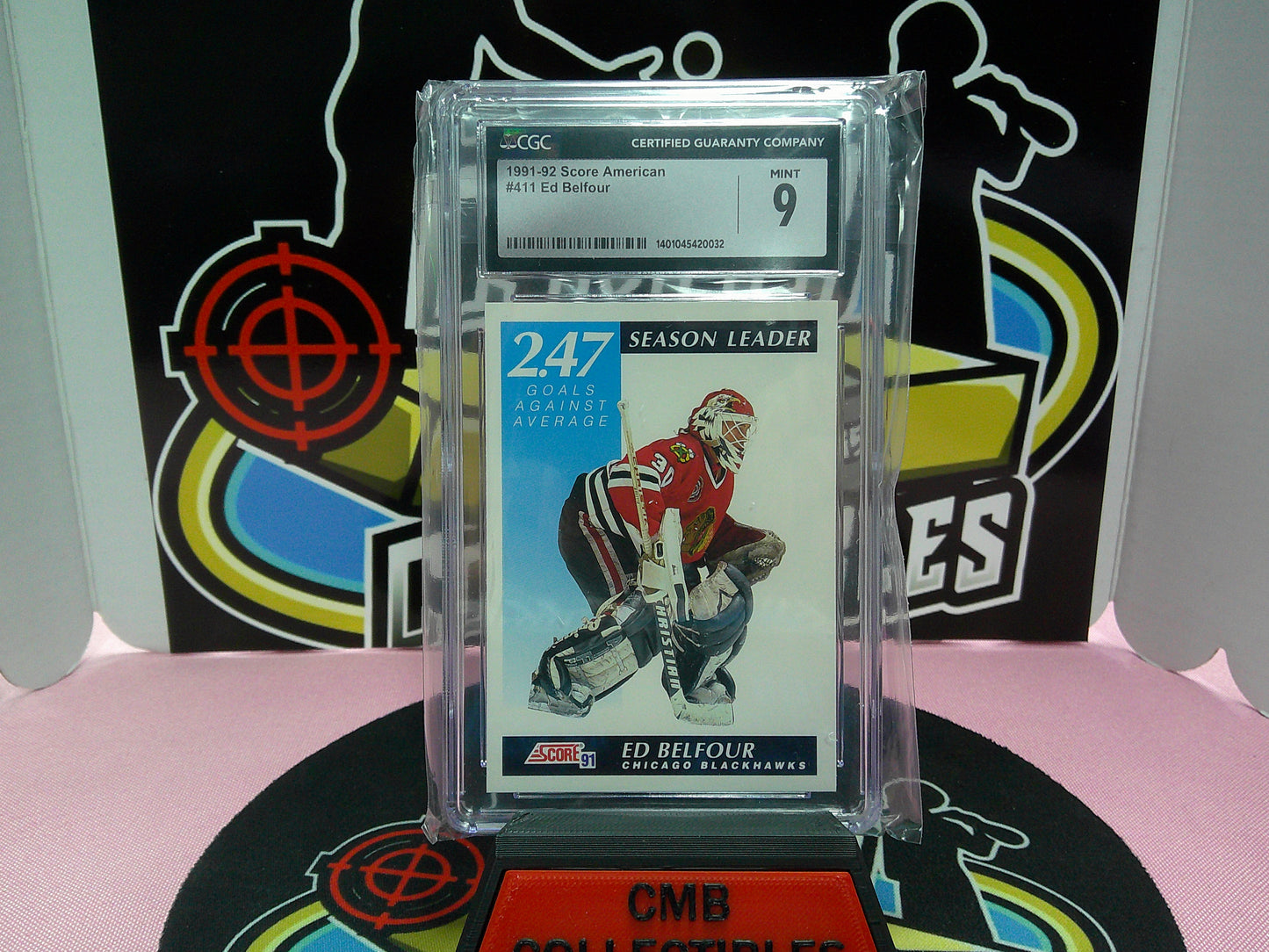 1991-92 Score American 3411 Ed Belfour CGC 9