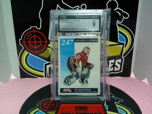 1991-92 Score American 3411 Ed Belfour CGC 9