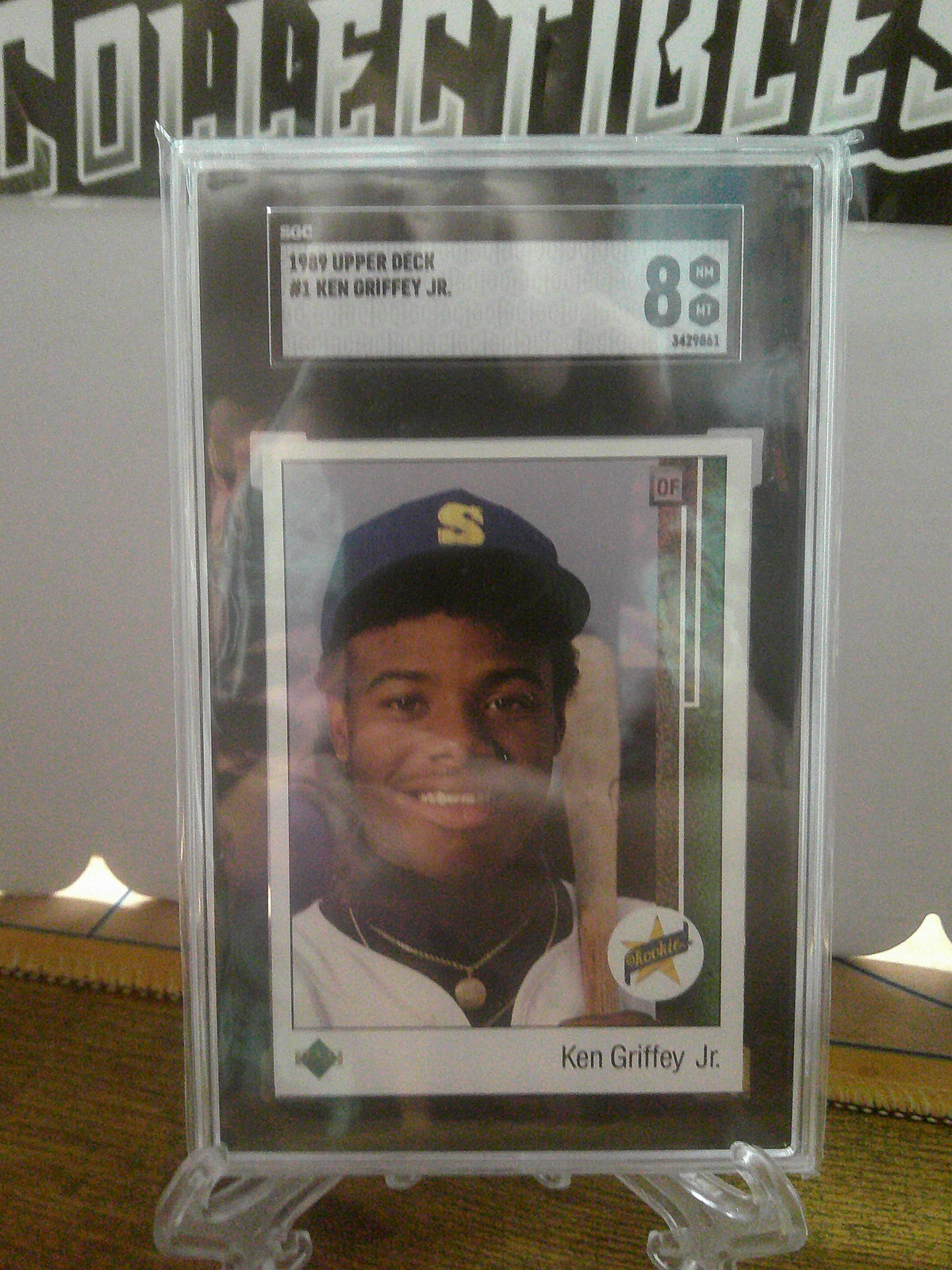 SGC 8 1989 UPPER DECK KEN GRIFFEY JR ROOKIE CARD