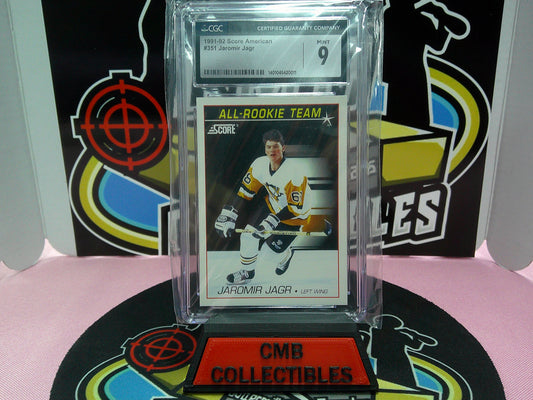 1991-92 Score American #351 Jaromir Jagr CGC 9