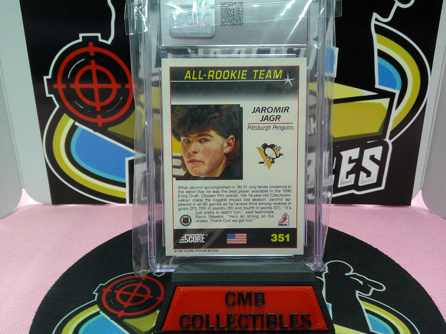 1991-92 Score American #351 Jaromir Jagr CGC 9