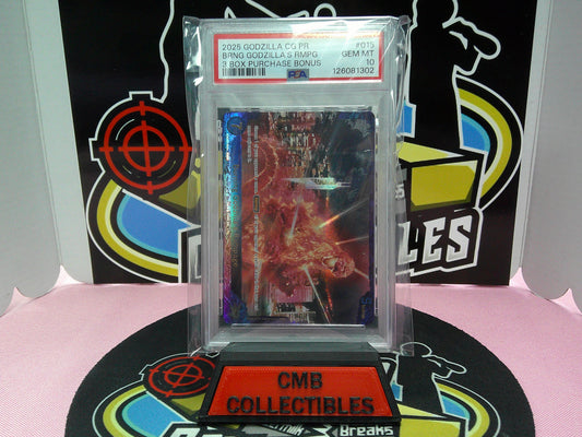 2025 Godzilla CG PR Bring Godzilla RMPG 3 Box Purchase Bonus $015 PSA 10
