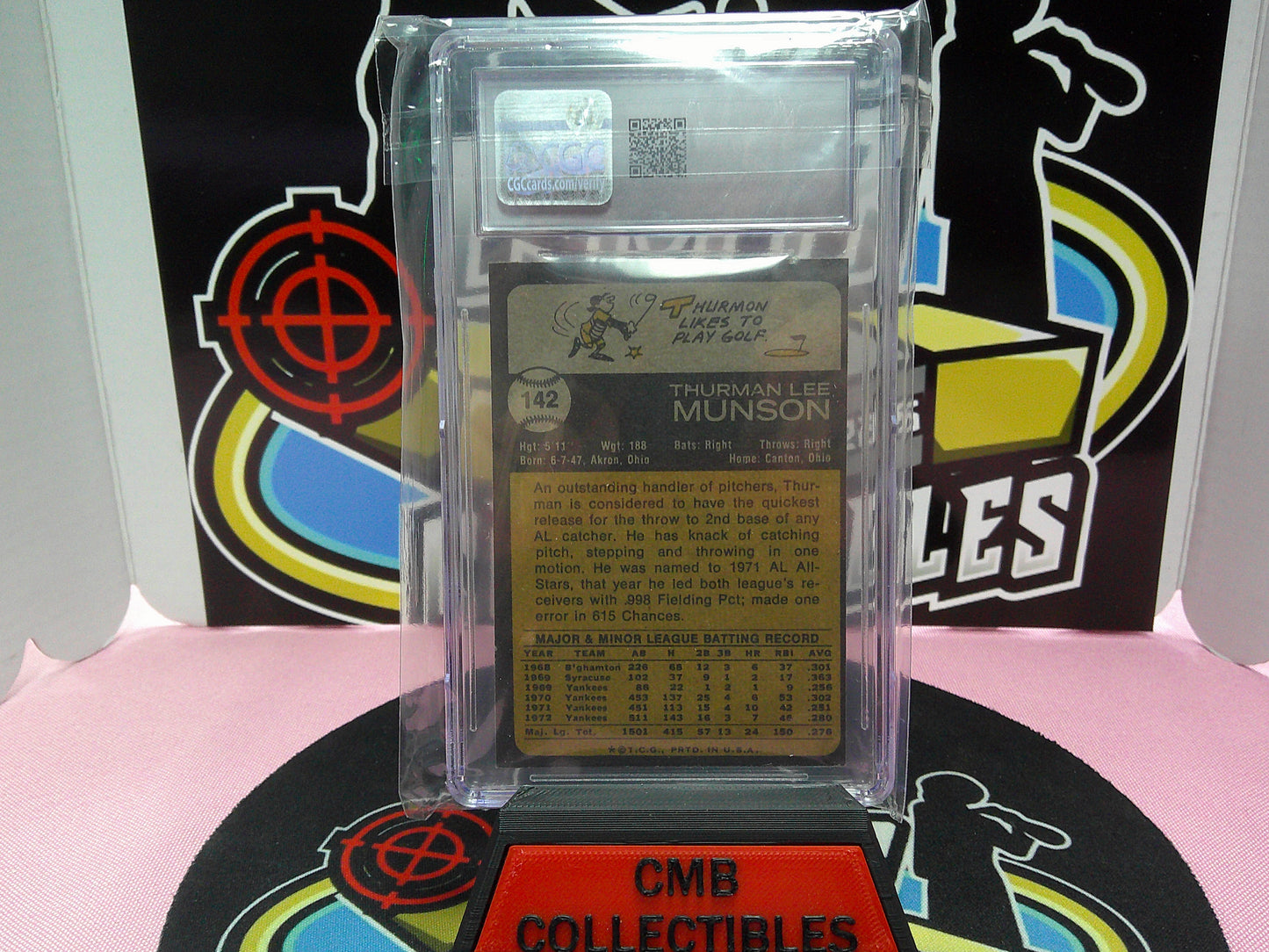 1973 Topps #142 Thurman Munson CGC 8