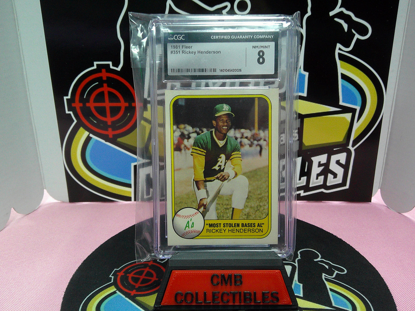 1981 Fleer #351 Rickey Henderson CGC 8