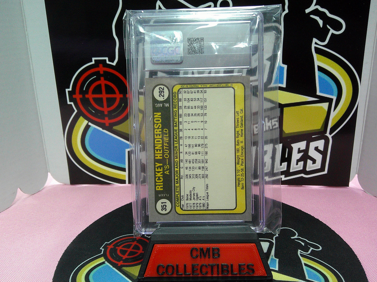 1981 Fleer #351 Rickey Henderson CGC 8