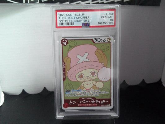 2026 One Piece Japanese Tony Tony Chopper #003 PSA10