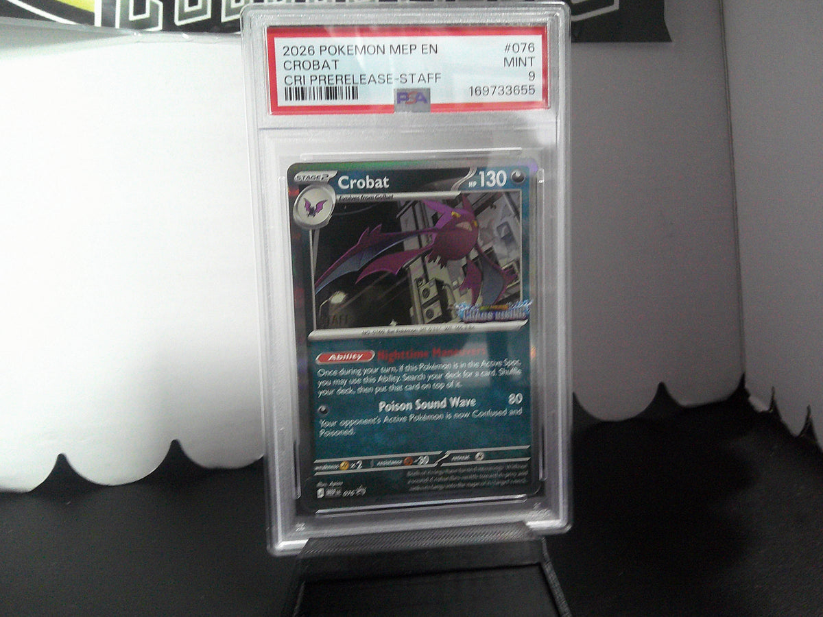 2026 Pokemon CRI Prerelease-Staff Promos Set of 4 PSA9x3 PSA6x1