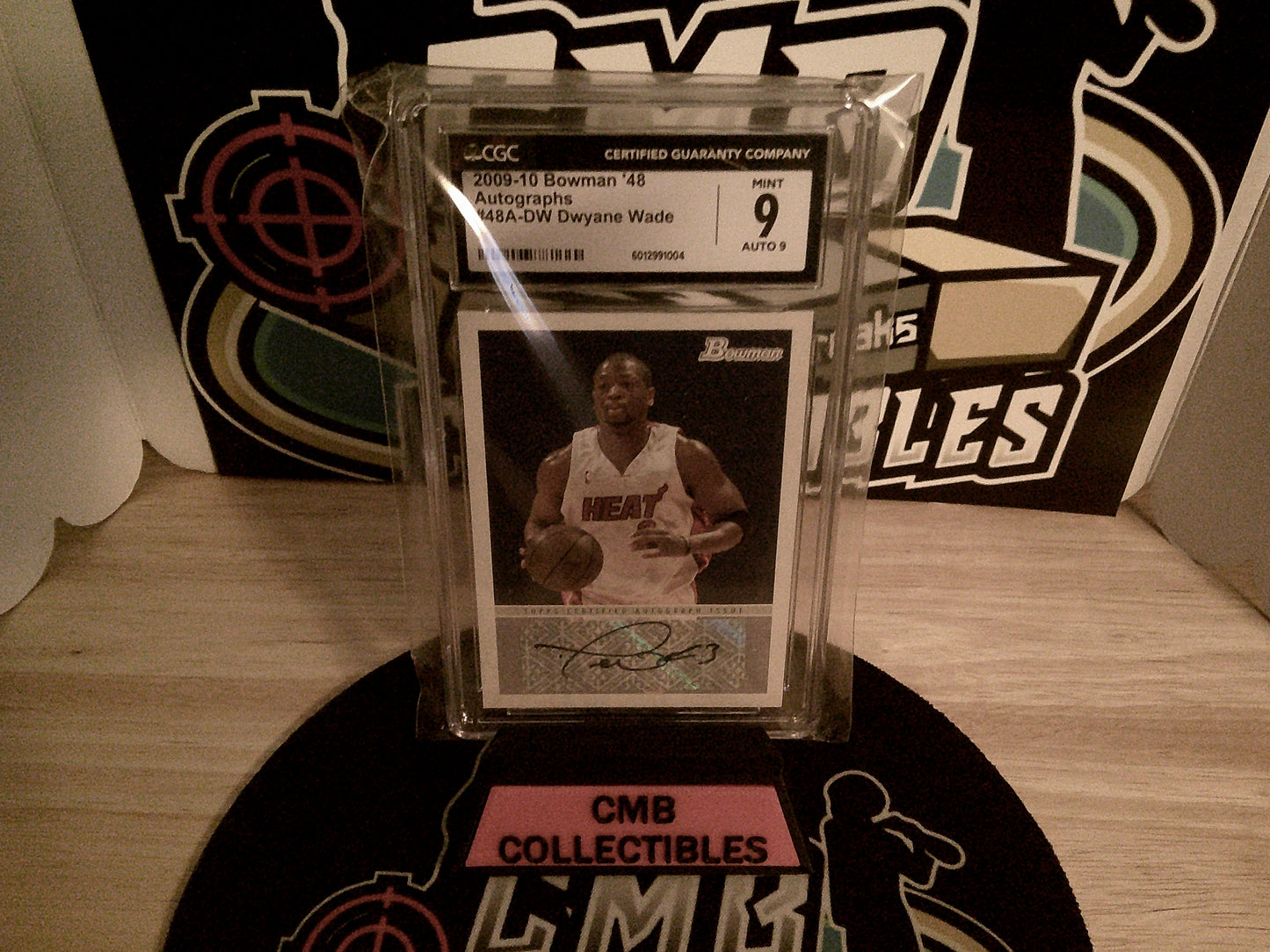 2009-10 Bowman '48 Autographs #48A-DW Dwayne Wade CGC 9 Auto 9