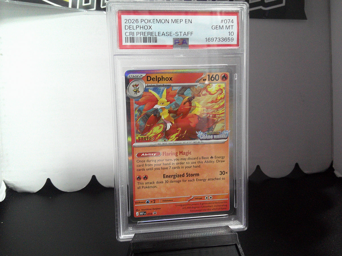 2026 Pokemon CRI Prerelease-Staff Promos Set of 4 PSA10x1 PSA9x3