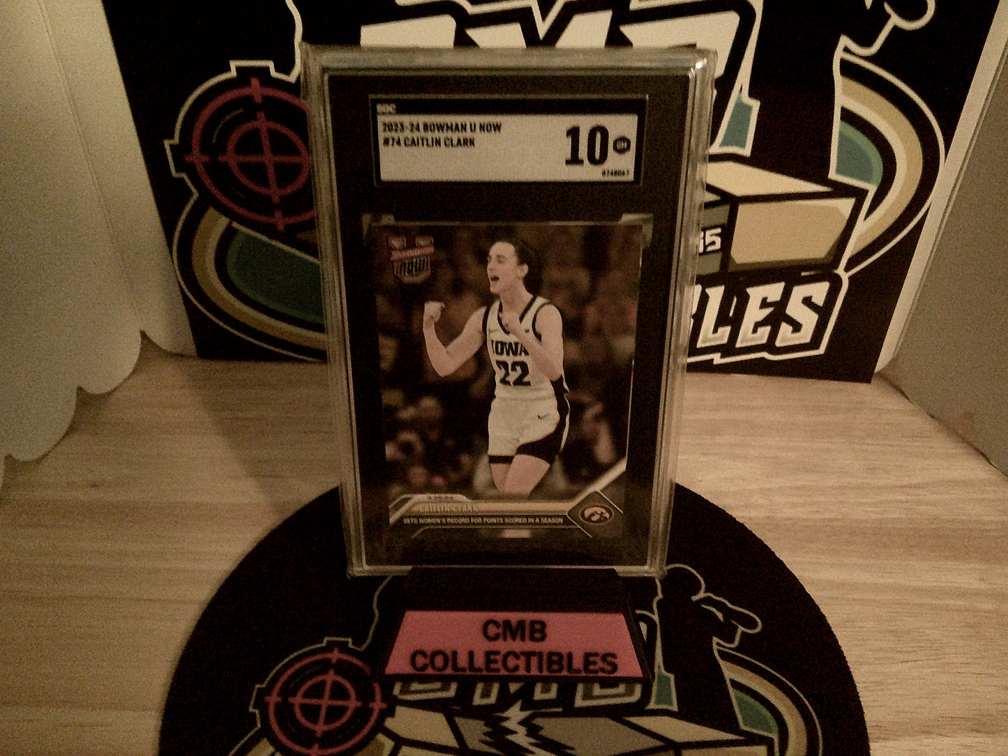 2023-24 Bowman U Now #74 Caitlin Clark SGC 10