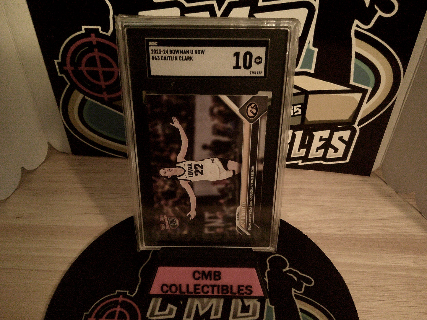 2023-24 Bowman U Now #63 Caitlin Clark SGC 10