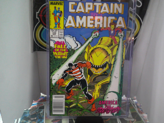 1988 Marvel Captain America Fall of the Mutants Comic Book