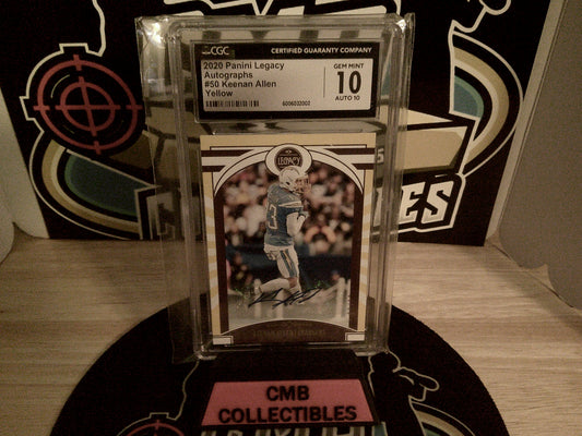 2020 Panini Legacy Autographs 8/10 #50 Keenan Allen Yellow CGC 10 Auto 10