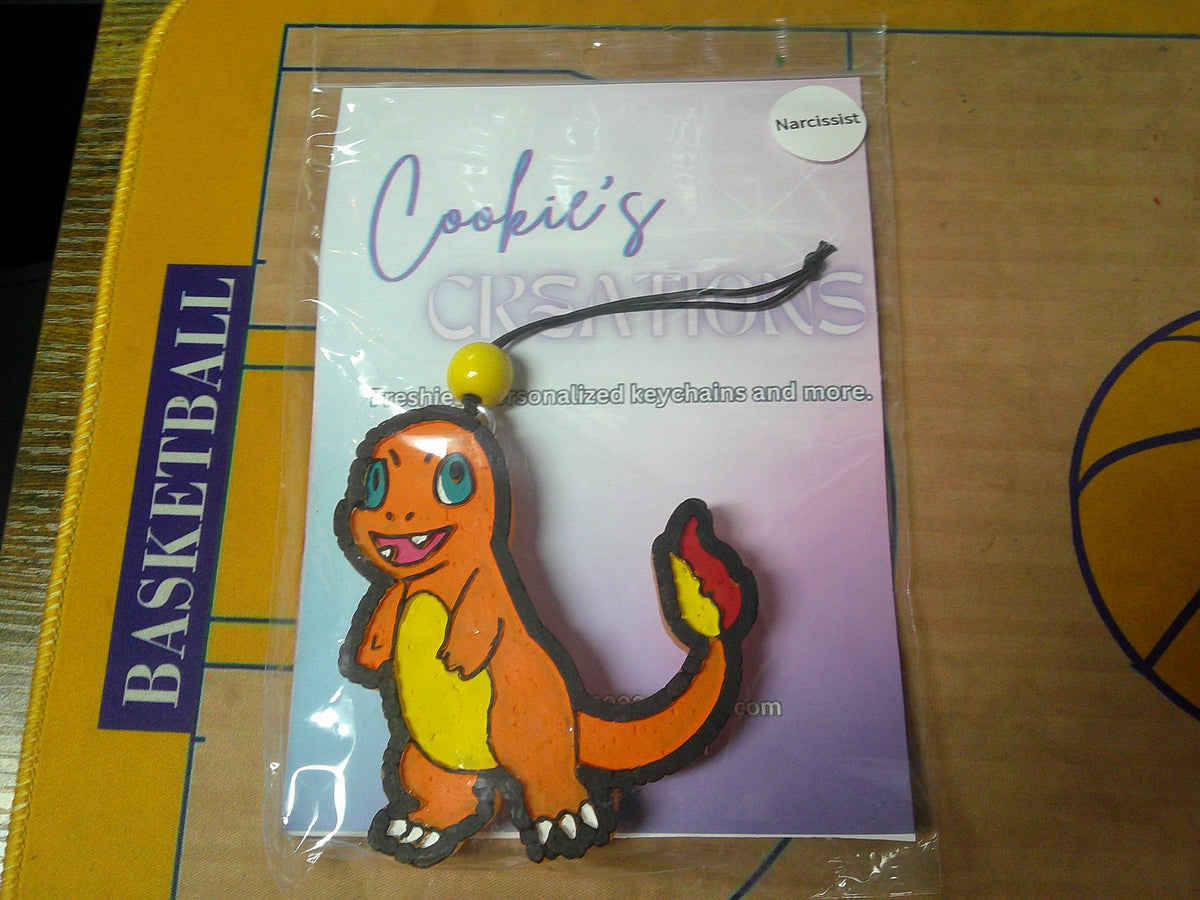 Pokemon Handpainted Car Freshener Charmander